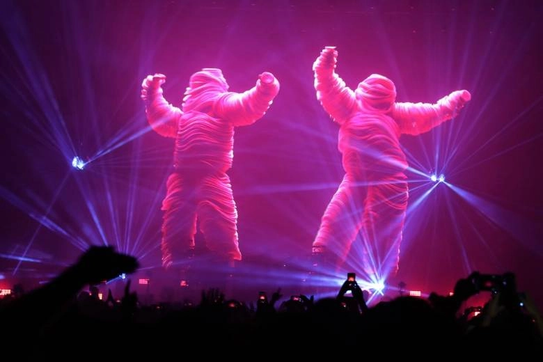 Stage for The Chemical Brothers super show at Arena Armeets